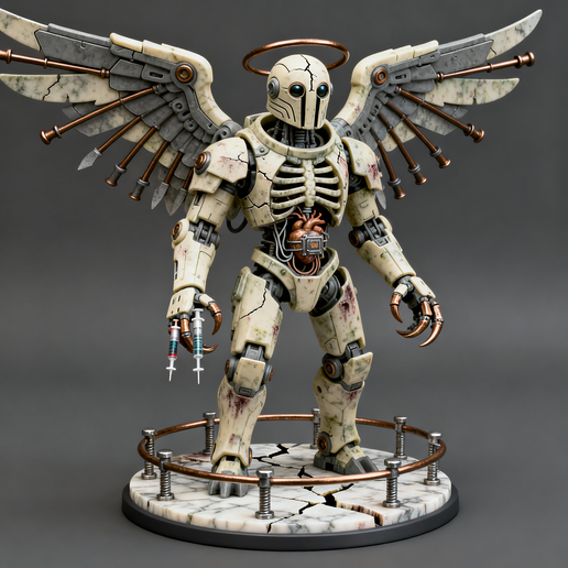 👼 Mechanical Angel Robot Figurine STL | Dark Cyberpunk 3D Print・ 3D ...
