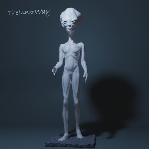 👽 Grey Alien Full・ STL File for 3D printing・Cults