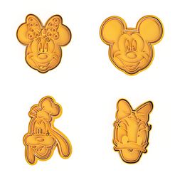 juntos.jpg Download STL file Mickey Mouse cookie cutter set / Set Mickey Mouse cookie cutters / Set Cortadores de Galletas Mickey Mouse • Object to 3D print, 3D_Rodriguez