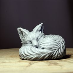 fox_pup_3dprint.jpg Sleeping Fox