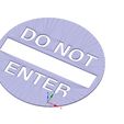 donotenter01-91_stl-01.jpg do not enter sign stop parents for real 3D printing