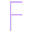 F.STL Alphabet and numbers 3D font "Geo