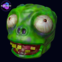 zombi.png Halloween candy bowl - Zombie Head