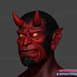 hellboy_mask_cosplay_3dprint_02.jpg Hellboy Mask Cosplay Halloween Full Face Helmet 3D print model