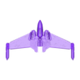 ship-V30-detailed-cruise-mode.stl FASA Romulan “Wing” Cruisers: Star Trek starship parts kit expansion #6