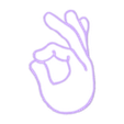 003-ok-hand-sign.stl Emoji OK hand sign