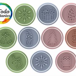 Navidad Stamp 1.46.jpg Archivo STL Set Navidad cortante con sello・Objeto imprimible en 3D para descargar