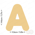 letter_a~5.75in-cm-inch-cookie.png Letter A Cookie Cutter 5.75in / 14.6cm