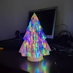 img_20221201_184143.webp Fichier STL gratuit Arbre de Noël à LED (presque en mode vase)・Design imprimable en 3D à télécharger, Passavopercaso