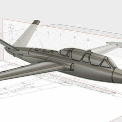 Preview_Majestic_in_F360.jpg Free STL file Easy to print Fouga Magister (esc: 1/64)・3D print model to download, guaro3d