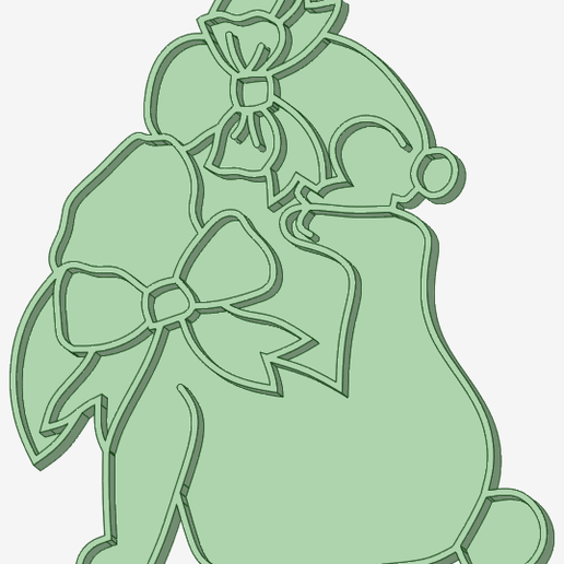 Easter bunny 7 outline and stamp cookie cutter 3D model
