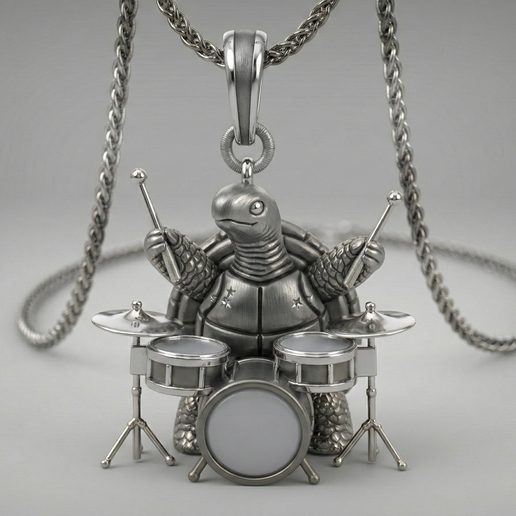 Turtle Drummer Pendant