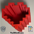 4.png 3D-Datei Minecraft Leben Herz Sparschwein・Modell für 3D-Drucker zum Herunterladen