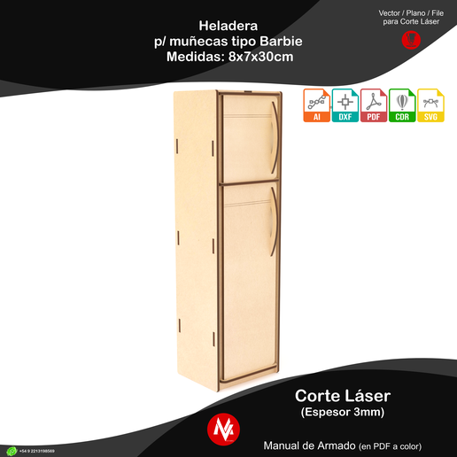 3D file BARBIE SIZE DOLL REFRIGERATOR 🏛️ ・3D printable design to ...