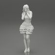 Girl-0036.jpg Woman posing wearing Fashion model in beauty dress 3D Print Model