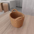 untitled1.png 3D Wicker Mesh Basket 2 with Stl File & Mini Box, 3D Printing, Jewelry Dish, Wicker Decor, Gift for Girlfriend, Wicker Laundry Basket