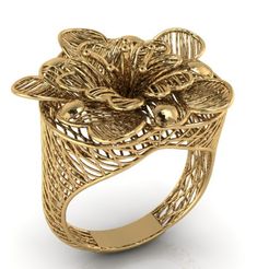 RFZ-SNL-008-R-58_1.jpg STL file Gold Ring R008S・3D printer model to download