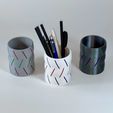 03.jpg Customizable pen holder, pen cup, pen box, filament vase