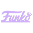 Funko Pop outline Sign LARGE .stl Funko Logo Sign With outline / Funko pop decor