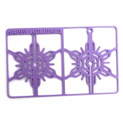 1.jpg 3d Printable STL Holiday Snow Stocking Sprue – 3D Printable Royalty-Free Holiday Ornament – Unique Gift Card – Easy-to-Assemble Holiday Decoration