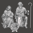 9.png Manger, birth, Christmas scene. Joseph, Mary and the child - MODEL 2