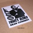 james-bond-007-sean-connery-agente-especial-letrero-cartel-logotipo.jpg James Bond, Sean Connery, agent, 007, special, sign, poster, logo, print3D, movie, film, film, movie