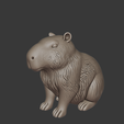 1.png Capybara Figur - Niedliche Tier Statue | 3D Druckbares Capybara Modell