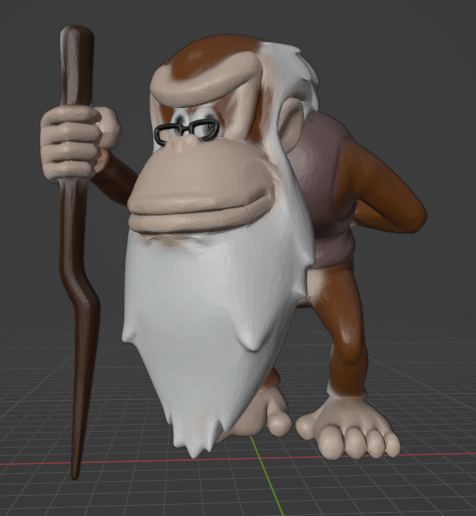 🦸 Cranky Kong・Arquivo STL para Impressão 3D・Cults