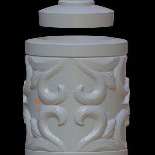 Screenshot_2024-10-20-04-34-31-646_com.stephaneginier.nomad.jpg Baroque Style Embossed Cylindrical Containers with Threaded Cap for 3D Printing