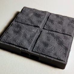 TerrainFloorPrinted.jpg Free STL file Textured Dungeon Floor - Dragonlock and OpenLOCK compatible・Template to download and 3D print
