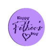 fatherscorazon.stl happy father's day stamp / sello father's day / sello father's day stamp