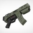 1.228.jpg Modified H&K MP5K from the movie Doom 3d print model