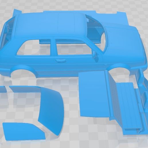 Volkswagen-Golf-GTI-MK2-1985-Cristales-Separados-3.jpg 3D file Volkswagen Golf GTI MK2 1985 Printable Car・3D printing model to download, hora80