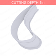 Banana~5.25in-cookiecutter-only2.png Banana Cookie Cutter 5.25in / 13.3cm