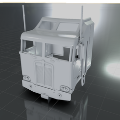 N.png Fichier STL CABINE DE CAMION KENWORTH K100・Design pour imprimante 3D à télécharger