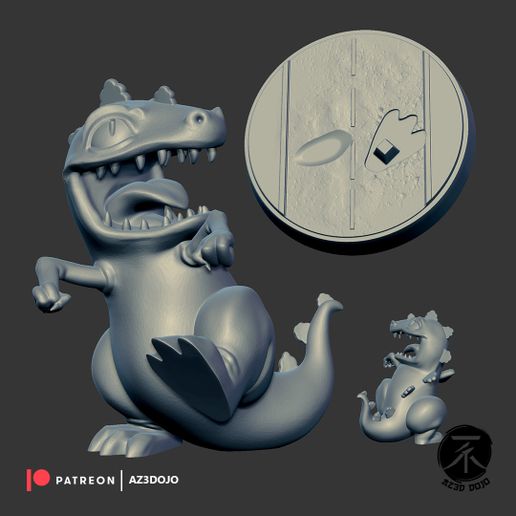 Reptar_Image_Gray_AZ3DDOJO_002.jpg REPTAR для 3D-печати