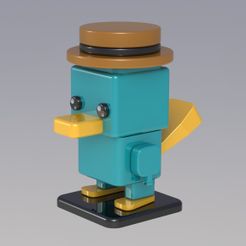 Agente-P.jpg STL file SQUARED PERRY THE PLATYPUS・3D printing design to download