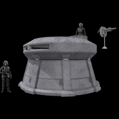 Shapr-Image-2022-10-17-094554.png Archivo 3D Búnker imperial de Star Wars (Aldhani) para figuras de 3,75" y 6".・Plan imprimible en 3D para descargar, charveys3d