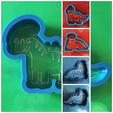 photo-collage.png.png Dinosaur (dino) cookie cutters set / bundle - 5 pieces