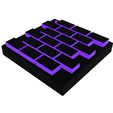 BW_Void-Cover-2.png Void Edition Brick Wall Keychain [4cm x 4cm x 8mm] - Low Poly Voxel Multi-Colour (.3mf) by BloccLab