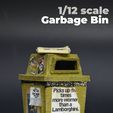 il_1140xN.5128693242_kxbq.jpg Tmnt Diorama / 3d Printed / Handmade / Mini Garbage Trash Can / Garbage Bin / Hand Painted / Diorama Accessory / Dollhouse