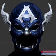Samurai_Captain_America_helmet_3d_print_model-01.jpg Captain America Helmet - Samurai Heroes Cosplay