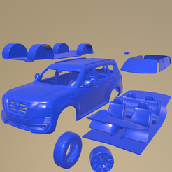 c25_005.png Fichier STL Nissan Patrol Ti L 2020 VOITURE IMPRIMABLE EN PIÈCES SÉPARÉES・Modèle à imprimer en 3D à télécharger