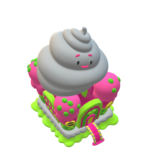 3D Cartoon CANDY HOUSE 3D model