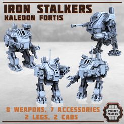 iron-stalker-group.jpg Fichier 3D Kit Mech Iron Stalker - Kaledon Fortis・Plan pour imprimante 3D à télécharger