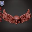 Skull_with_wings_v1_Bas_relief_8.jpg Skull with wings v1 Bas relief home decoration