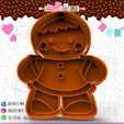106-Muñequito-de-jengibre.jpg Gingerbread cookie cutter NENE DE JENGIBRE - gingerbread cookie cutter Christmas