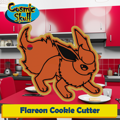136-Flareon-2D.png Fichier STL Découpeur de biscuits Flareon・Plan pour imprimante 3D à télécharger