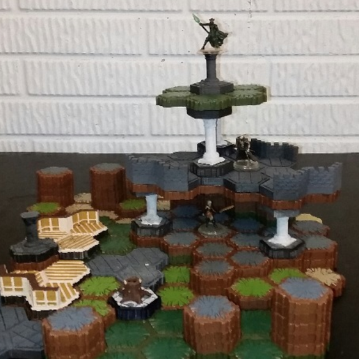 Locking Hex Stone Pillars