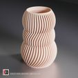 vase-0003-striped-bubbles-vase-stl-05.jpg Vase 0003 - Stripped bubbles vase